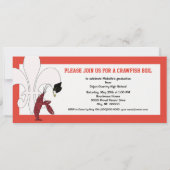 Cajun Crawfish Jazz Graduation Party Einladung (Rückseite)