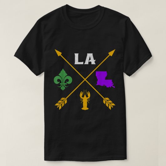 Cajun Crawfish Party Retro NOLA T-Shirt (Design vorne)
