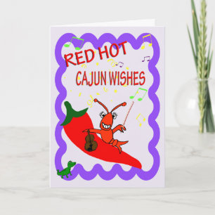 Cajun Crawfish Red Hot Happy Birthday Karte