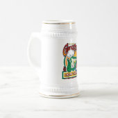 Cajun Creole Mardi Gras Crocodile Bierglas (Vorderseite Links)