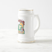Cajun Creole Mardi Gras Crocodile Bierglas (VorderseiteRechts)