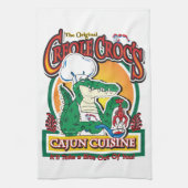 Cajun Creole Mardi Gras Crocodile Geschirrtuch (Vertikal)