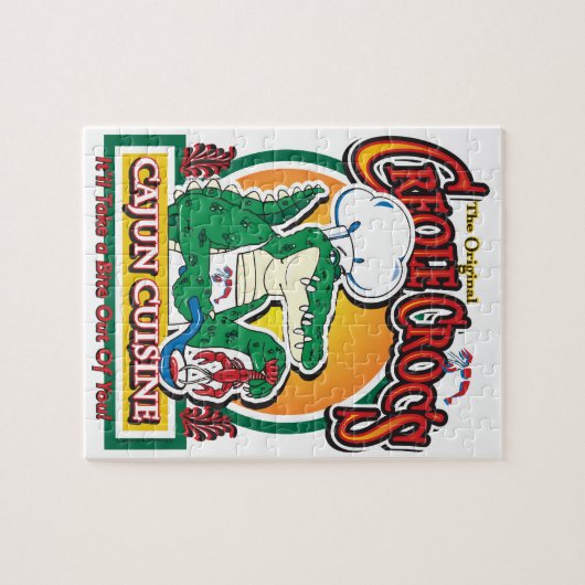 Cajun Creole Mardi Gras Crocodile Puzzle (Horizontal)
