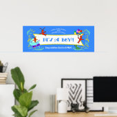 Cajun Critters Baby Boy Banner Poster (Heimbüro)