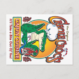 Cajun Crocs Ceole Cuisine Postkarte