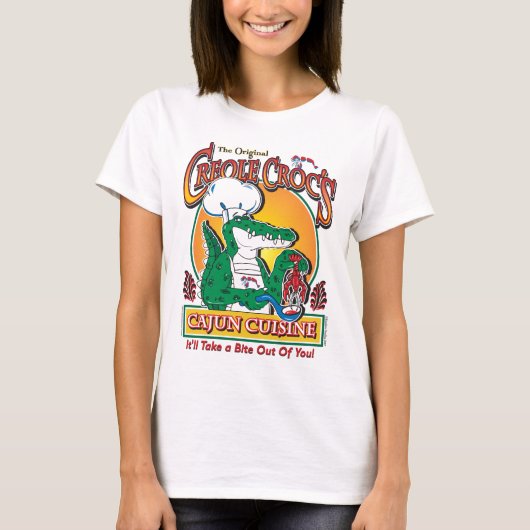 Cajun Crocs Ceole Cuisine T-Shirt (Vorderseite)