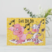 Cajun - Fais Do - Party Einladung (Stehend Vorderseite)