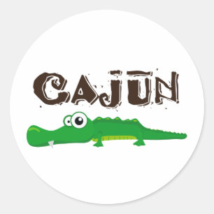 Cajun_gator Runder Aufkleber