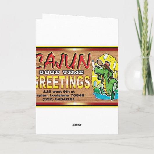 Cajun Good Time Greetings Karte (Rückseite)