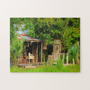 Cajun-Hütte Louisiana. Puzzle