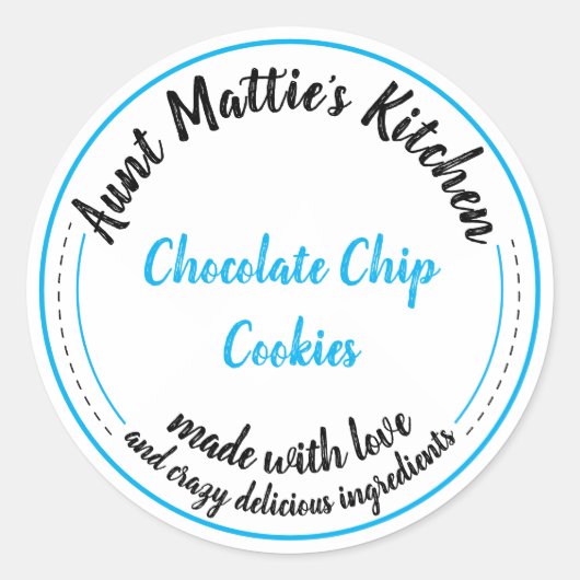 Cajun Kitchen Cooking Liebe Food Item Label Runder Aufkleber (Vorderseite)