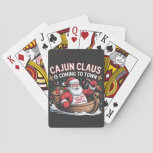 Cajun-Klausel kommt in die Stadt Weihnachts-Krampu Spielkarten