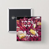 Cajun Knopf-Panzerkrebs-Foto 100% Button (Vorne & Hinten)