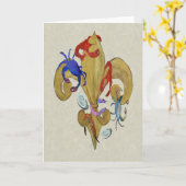 Cajun Lilie Karte (Gelbe Blume)