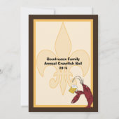 Cajun Panzerkrebs-Blutgeschwür-Einladungen Einladung (Rückseite)