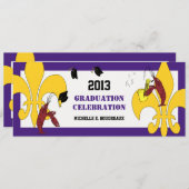 Cajun Panzerkrebs-Jazz-Abschluss-Party Einladung (Vorne/Hinten)