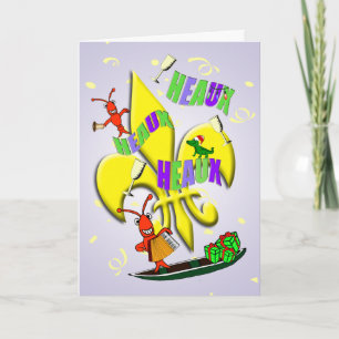 Cajun Panzerkrebs-Weihnachten Feiertagskarte