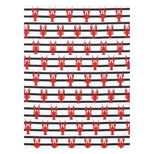 Cajun Panzerkrebse u. Streifen Tischdecke (Vorderseite)