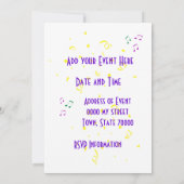 Cajun Panzerkrebse und AlligatorLilien-Party Einladung (Rückseite)