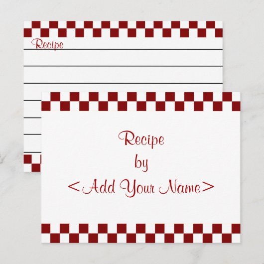 Cajun Rezept Karten 4 x 6 (Vorne/Hinten)