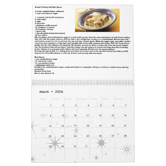 Cajun Rezept-Koch-Buch Kalender (Mär 2026)