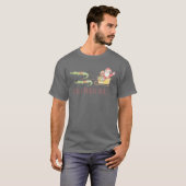Cajun Santa Alligator Heaux Heaux Heaux Weihnachte T-Shirt (Vorne ganz)