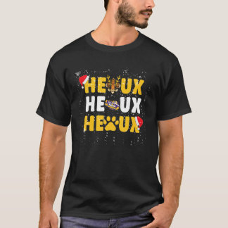 Cajun Santa Tigers Heaux Heaux Heaux Weihnachten X T-Shirt
