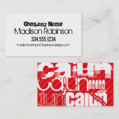 Cajun; Scarlet Rote Streifen Visitenkarte (Vorne/Hinten)