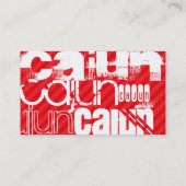 Cajun; Scarlet Rote Streifen Visitenkarte (Rückseite)