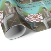 Cajun-Schach Lustiger Cartoon Geschenkpapier (Rolleneckpunkt)