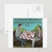Cajun-Schach Lustiger Cartoon Postkarte (Vorne/Hinten)