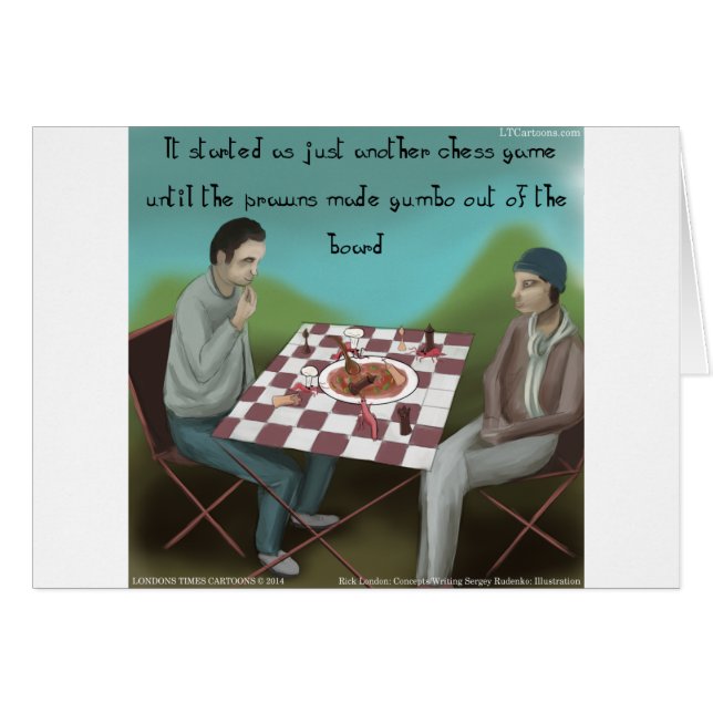 Cajun Schess Funny Cartoon (Vorderseite (Horizontal))