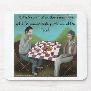 Cajun Schess Funny Cartoon Mousepad