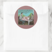 Cajun Schess Funny Cartoon Runder Aufkleber (Tasche)