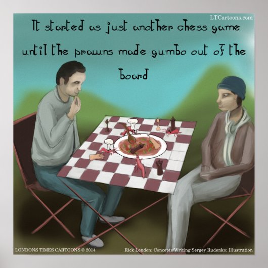 Cajun Schess Funny Poster (Vorne)
