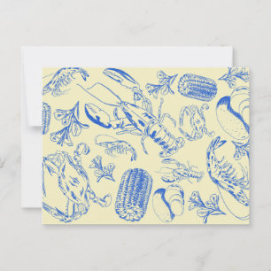 Cajun Seafood Boil - Southern Coastal Food Postcar Postkarte