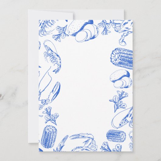 Cajun Seafood Boil - Southern Coastfood Art Einladung (Vorderseite)