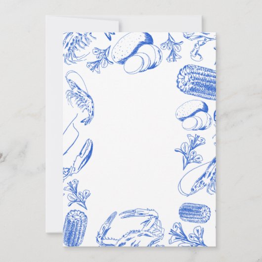 Cajun Seafood Boil - Southern Coastfood Art Einladung (Vorderseite)