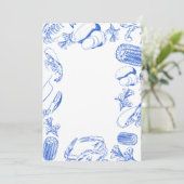 Cajun Seafood Boil - Southern Coastfood Art Einladung (Stehend Vorderseite)