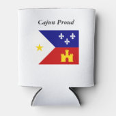 Cajun Strong und stolz Acadian Flag Can Coozie Dosenkühler (Vorderseite)