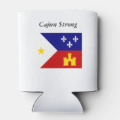 Cajun Strong und stolz Acadian Flag Can Coozie Dosenkühler (Rückseite)