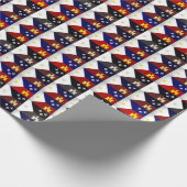Cajun Thema-akadisches Flaggen-Packpapier Geschenkpapier (Ecke)