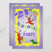 Cajun Themed 21. Geburtstags-Party Einladung (Vorne/Hinten)