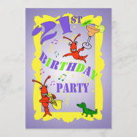 Cajun Themed 21. Geburtstags-Party Einladung