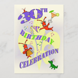 Cajun Themed 30. Geburtstags-Party Einladung