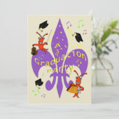 Cajun Themed Abschluss Einladung (Stehend Vorderseite)