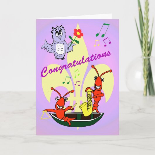 Cajun Themed Congratulations Karte (Vorderseite)