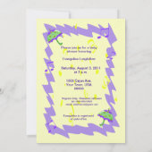 Cajun Themed Fleur de Lys Babyparty-Einladung Einladung (Rückseite)