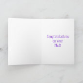 Cajun themenorientierter Ph.d "phinished" Karte (Innenseite)