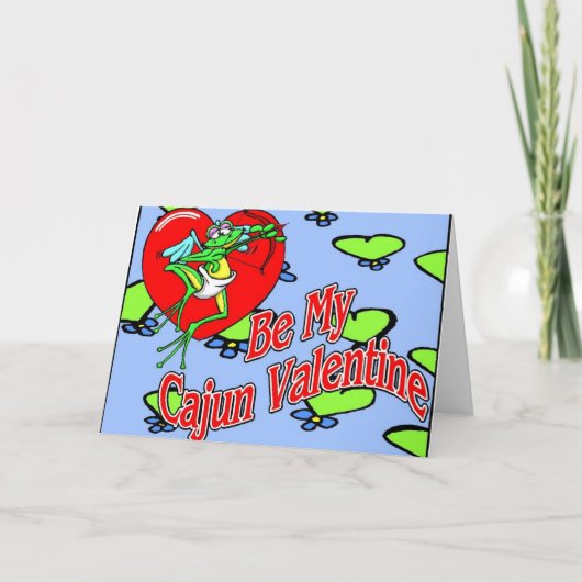 Cajun Valentine Feiertagskarte (Vorderseite)